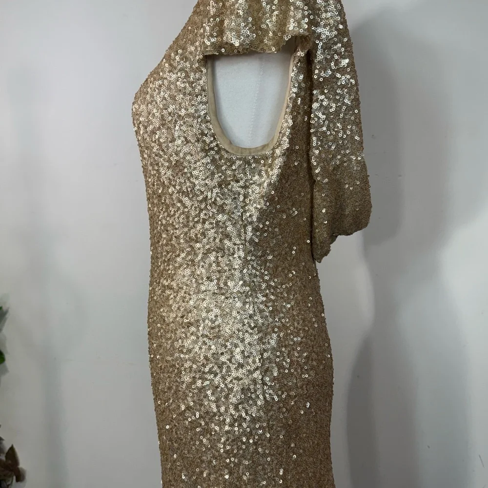 Gold Sequin Evening Gown - Picture 4 of 14